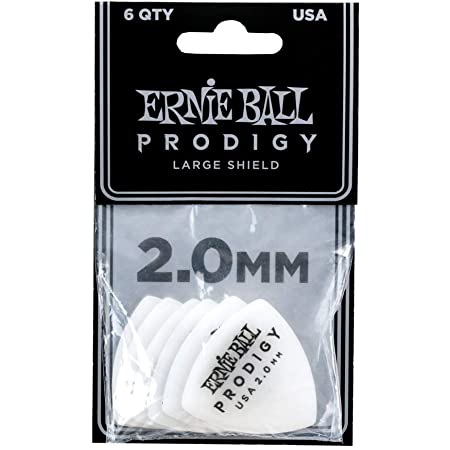 Ernie Ball P09338 / 2.0MM White Reuleax Large Gitar Penası 6'lı Paket - 1