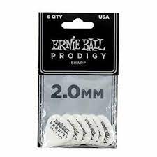 Ernie Ball P09341 / 2.0MM White Sharp Prodigy Gitar Penası 6'lı Paket - 1