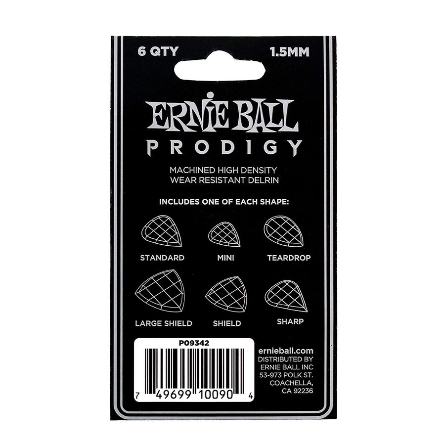 Ernie Ball P09342 1.5mm Black Multipack Prodigy Guitar Penası 6'lı Paket - 3