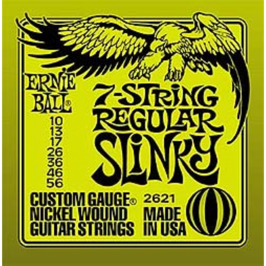 Ernie Ball Regular Slinky 7 Telli Elektro Gitar Teli (10-56) - 1