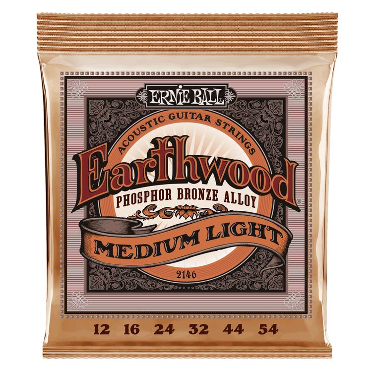 ErnieBall 2146 Earthwood Phosphor Bronze 12-54 Akustik Gitar Tel Takımı - 1