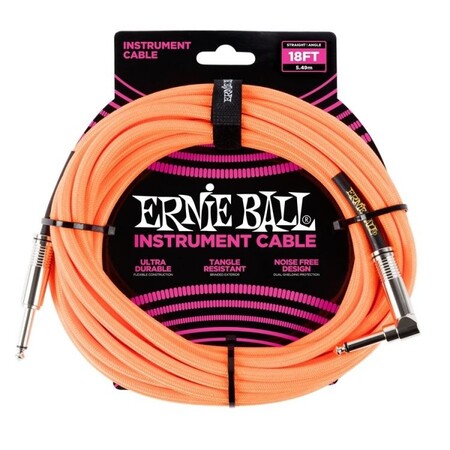 ErnieBall 5.5 Metre Neon Gitar Kablosu - Ernie Ball