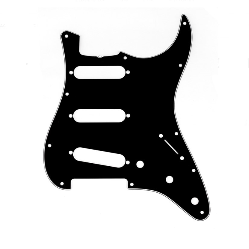 Fender 11-Hole '60s Vıntage-Style Black Stratocaster® S/S/S Pıckguards - 1