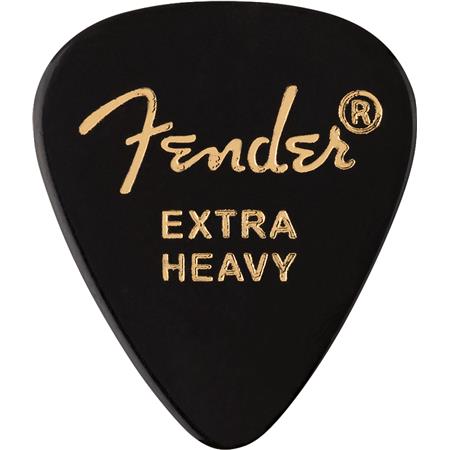 Fender 351 Shape Premium Celluloid Extra Heavy Black 12'li Pena Seti - 1