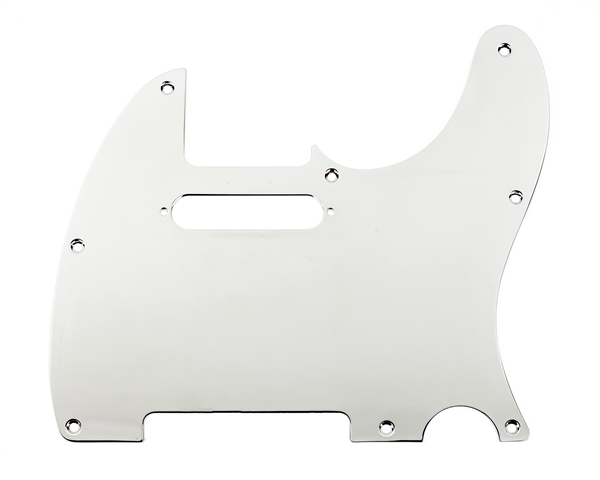 Fender 8-Hole Mount Chrome Alüminyum Metal Telecaster Pickguard (1-Ply) - 1