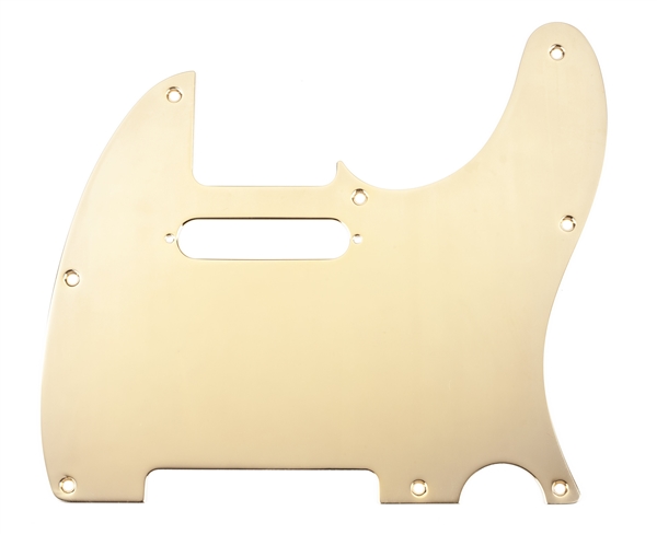 Fender 8-Hole Mount Gold Brass/Pirinç Pickguard (1-Ply) - 1