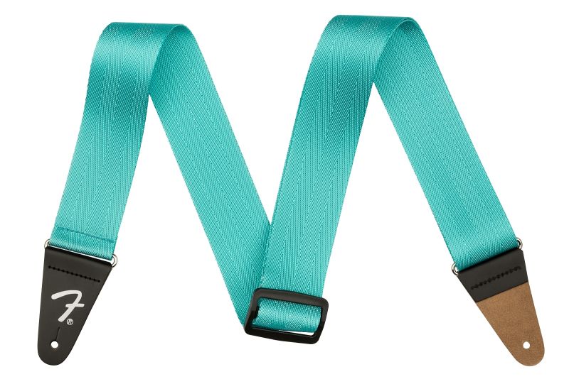 Fender American Professıonal Seat Belt Miami Blue Gitar Askısı - 1