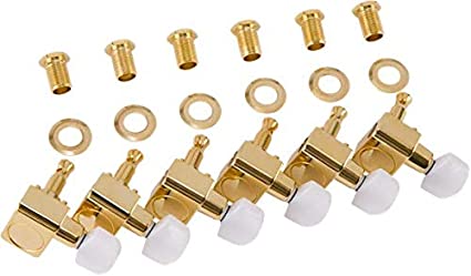 Fender Deluxe Gold White Pearloid Buttons Elektro Gitar Burgu Takımı - 2