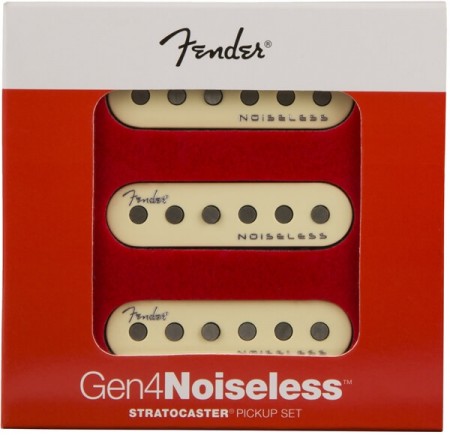 Fender Gen 4 Noiseless Stratocaster Pickups Aged White Set of 3 Manyetik Seti - Fender