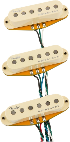 Fender Gen 4 Noiseless Stratocaster Pickups Aged White Set of 3 Manyetik Seti - 2