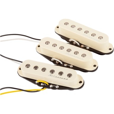 Fender Hot Noiseless Stratocaster Pickups Aged White Set of 3 Manyetik Seti - Fender