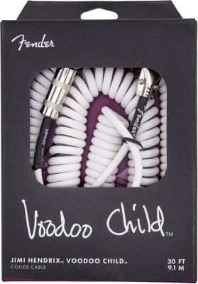 Fender Jimi Hendrix™ Voodoo Child™ Spiral Beyaz Enstrüman Kablosu (9mt) - Thumbnail