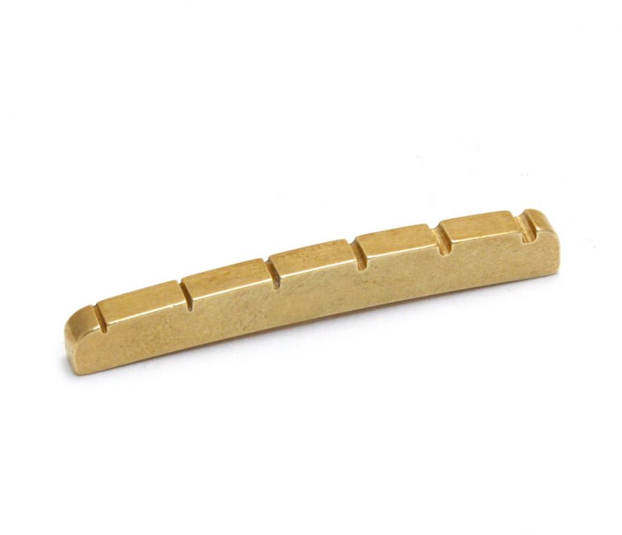 Fender Malmsteen Pre-Slotted Brass Nut - 1