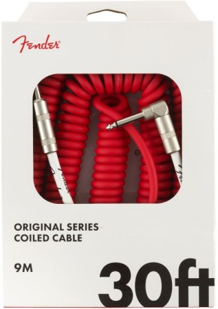 Fender Original Coil Düz/L Uç 9 Metre Spiral Fiesta Red Enstrüman Kablosu - 2