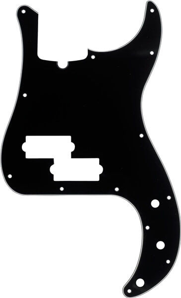 Fender Precision Bass Pickguard 13 Vida Delikli Siyah - 1