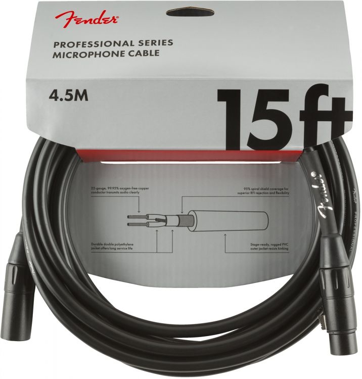 Fender Profesyonel XLR-XLR 4.5 Metre Mikrofon Kablosu - 1