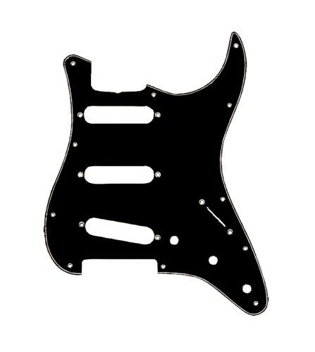 Fender Stratocaster Pickguard Siyah (S/S/S 3-Ply B/W/B) - 1