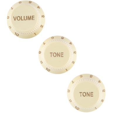 Fender Stratocaster® Soft Touch Guitar Knobs Set Aged Whıte - Fender