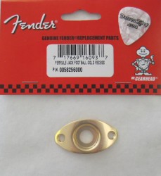 Fender Ferrule Stratocaster Stil Gold Jack Plate - 2