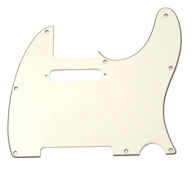 Fender American Telecaster 8 Hole 3-Ply Parchment Pickguard - 1