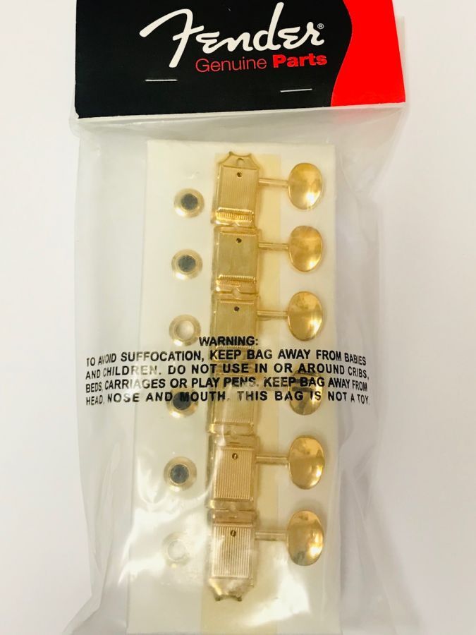 Fender Vintage Style Strat/Tele Gold 6 in Line Tuners - 3