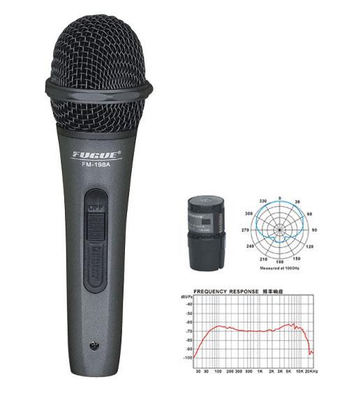 Fugue FM-198A Mikrofon Kablolu Siyah Başlıklı Dinamik Tek Yönlü - 2