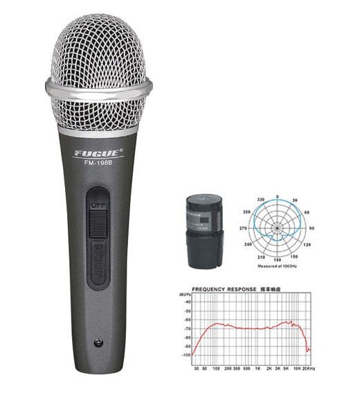 Fugue FM-198B Mikrofon Kablolu Gümüş Başlıklı Dinamik Tek Yönlü - 2