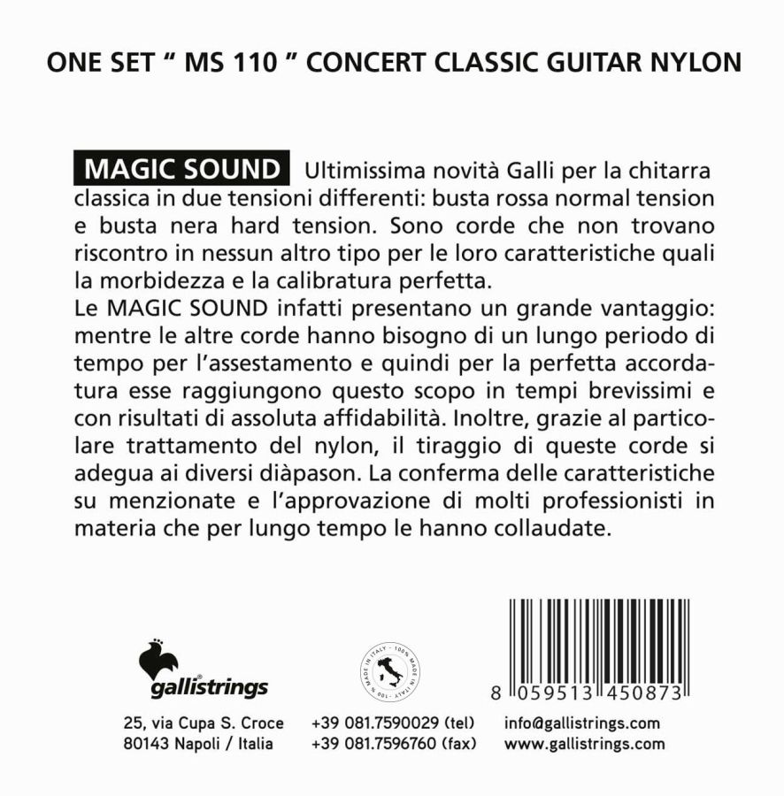 Galli MS110 Magic Sounds Normal Tension Klasik Gitar Tel Takımı - 2