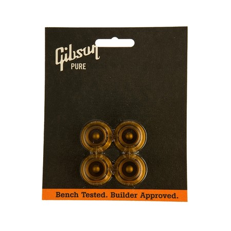 Gibson PRHK030 Vintage Amber Top Hat Bell Knobs 4'lü knobs - 3