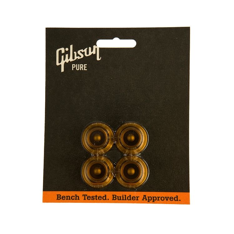 Gibson PRHK030 Vintage Amber Top Hat Bell Knobs 4'lü knobs - 3