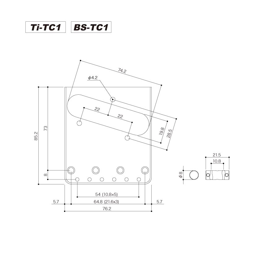 Gotoh BS-TC1 Nikel Telecaster Elektro Gitar Köprü - 2