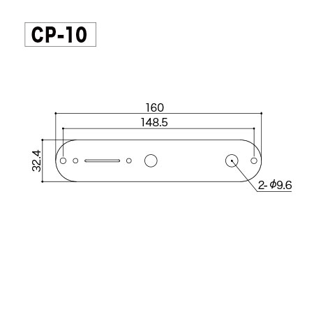 Gotoh CP-10-C Chrome Tele Switch Plate - 2