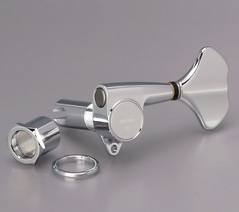 Gotoh GB707C Tek Sıra Sağ Dizilim Bas Gitar Burgu Takımı Chrome - 1