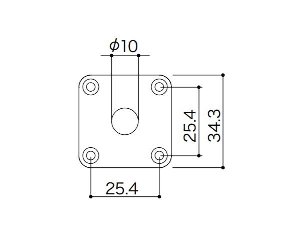 Gotoh JCB4-GG Gold Metal Jack Plate - 2