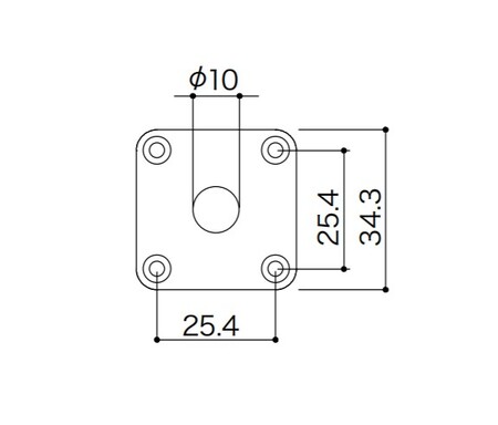 Gotoh JCB4B Black Metal Jack Plate - 2