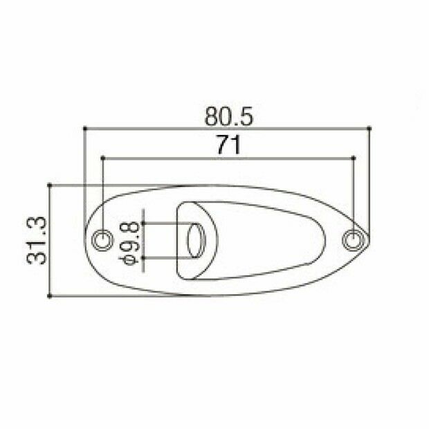 Gotoh JCS-1-GG Gold Stratocaster Style Jack Plate - 2