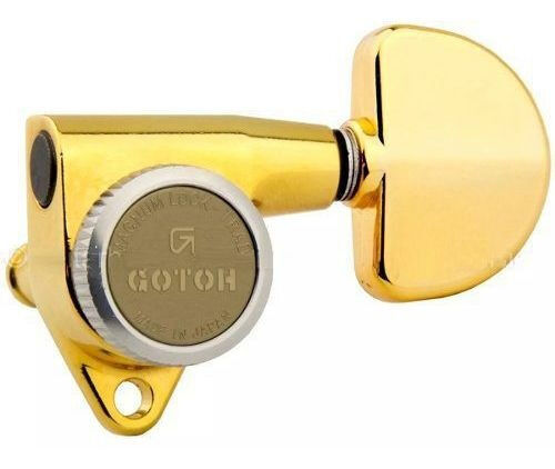 Gotoh SG301 MGT AB20 Gold 3+3 Kilitli Akustik & Elektro Gitar Burgu Takımı - 1