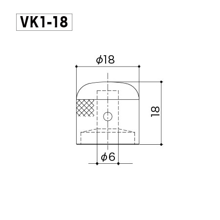 Gotoh VK1-18-B İçi Döküm Black Dome Gitar Knob - 2