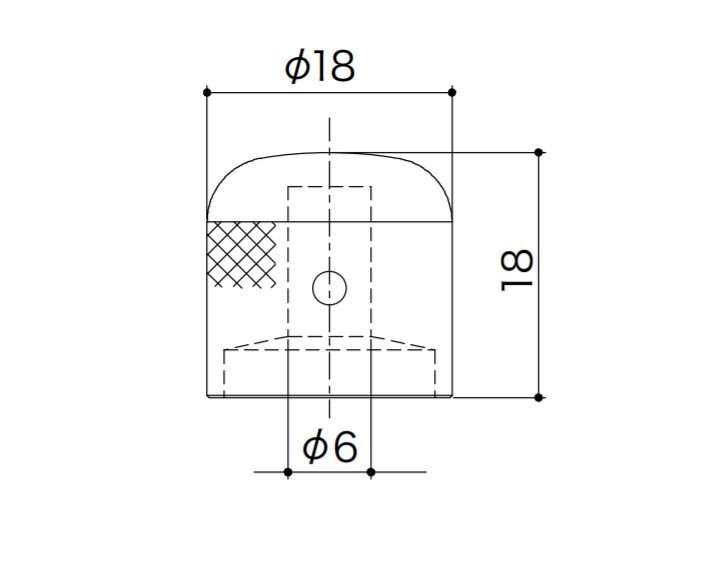 Gotoh VK1-18 Cosmo Black İçi Döküm Dome Knob - 2