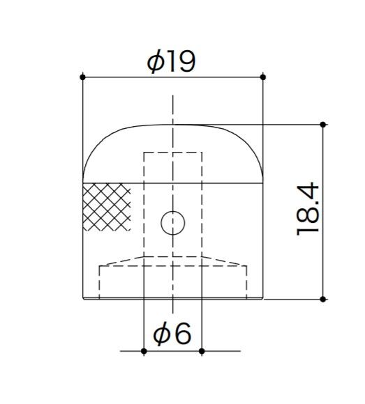 Gotoh VK1-19C Dome İçi Döküm Krom Knob - 2