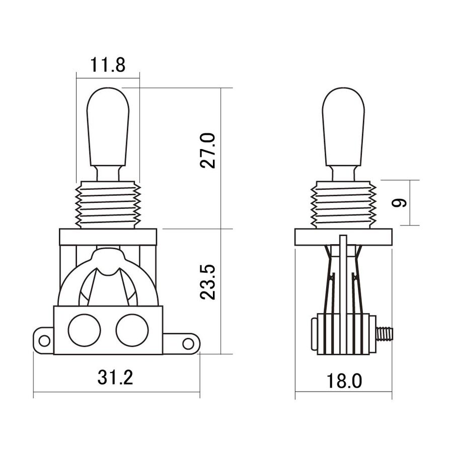 Hosco YM-T20B Epiphone Stil Toggle Switch - 2