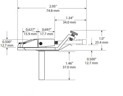 GraphTech PS-0080-GO Floyd Rose Style Bridge - 5