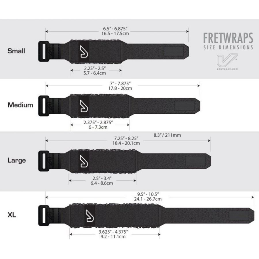 Gruv Gear FW-1PK-LG Siyah Large FretWrap - 3