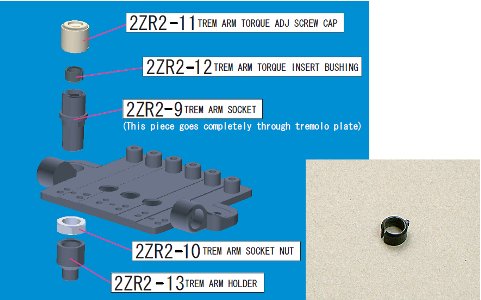 İbanez 2ZR2-12 ZR -Edge Zero Tremolo Arm Torque Bush - 2