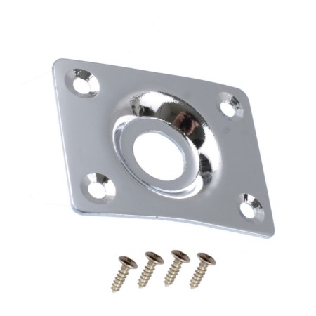 İbanez 4JKP003-CH Chrome Square Gitar Jack Plate - İbanez