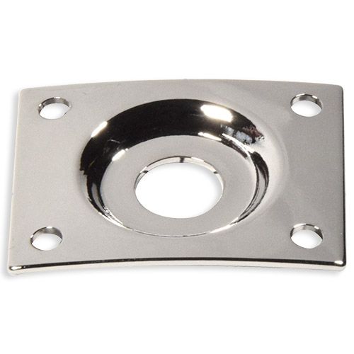 İbanez 4JKP003-CH Chrome Square Gitar Jack Plate - 1