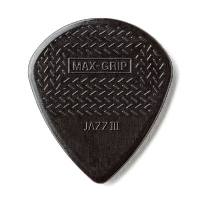 Jim Dunlop 471-3S Max Grip Jazz III Stiffo Siyah Pena - 1