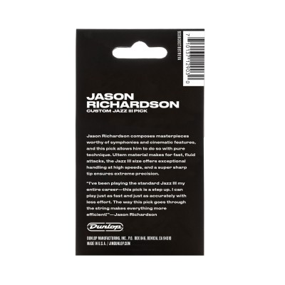 Jim Dunlop 561PJR Jason Rıchardson Custom Jazz III Gitar Penası 6'lı - Thumbnail