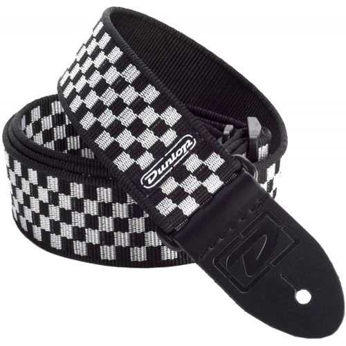 Jim Dunlop D38-31BK Black-White Check Gitar Askısı - 1