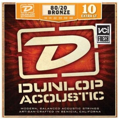 Jim Dunlop Extra Light 80/20 Bronze DAB1048 Akustik Gitar Tel Seti (10-48) - 1